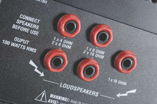 The amp has five speaker outlets
